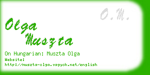 olga muszta business card